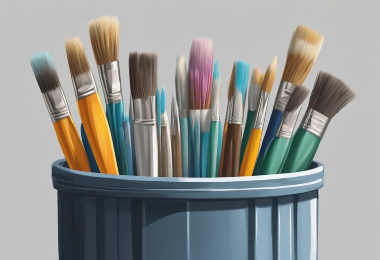 What are the best techniques for storing paintbrushes to maintain their shape?